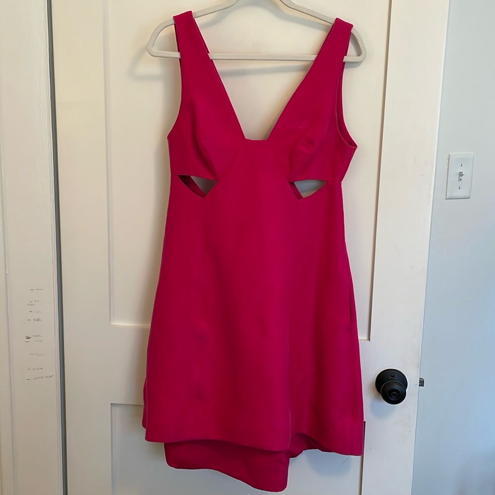 HALSTON HERITAGE hot pink mini dress size 8